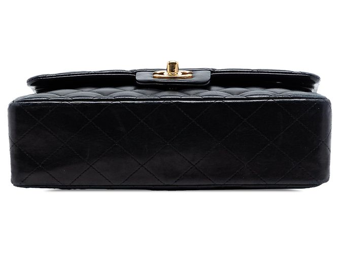 Borsa a tracolla Chanel Small Classic Double Flap in pelle di agnello nera Nero - vista 3