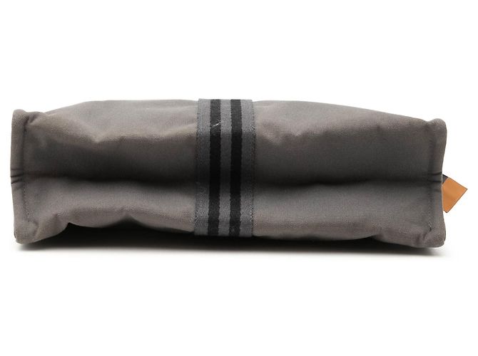 Clutch Hermès Canvas Fourre Tout Grigio - vista 3