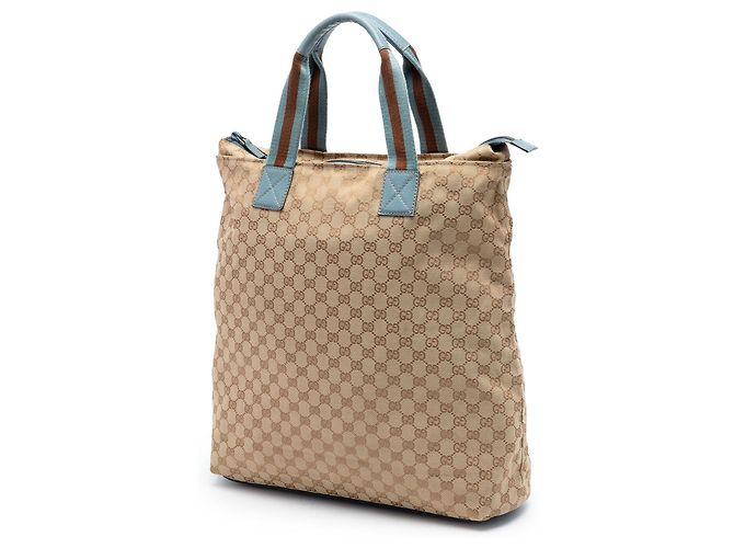 Beige Gucci GG Canvas Web Vertical Tote - Ansicht 2