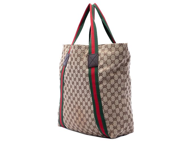 Tote Gucci GG Canvas Web Beige - vista 2
