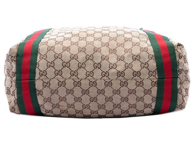 Tote Gucci GG Canvas Web Beige - vista 3