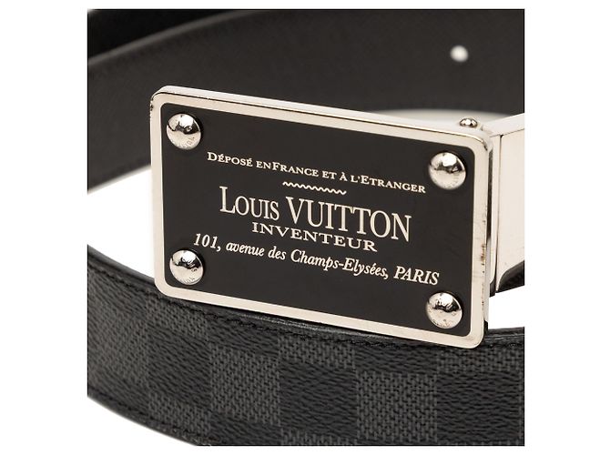 Louis Vuitton Damier Graphite Inventeur Wendelgürtel schwarz - Ansicht 4