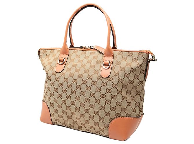 Borsa Satchel Gucci GG Canvas Heart Bit Marrone - vista 2