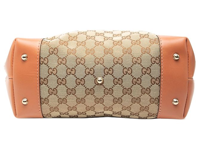 Borsa Satchel Gucci GG Canvas Heart Bit Marrone - vista 3