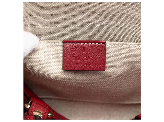 Borsa Dome Mini Microguccissima Gucci rossa Rosso - vista 5