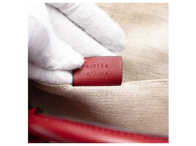Borsa Dome Mini Microguccissima Gucci rossa Rosso - vista 6
