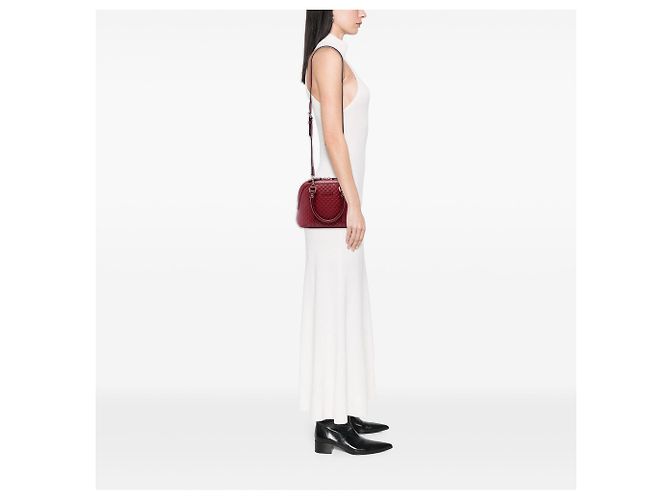 Borsa Dome Mini Microguccissima Gucci rossa Rosso - vista 7