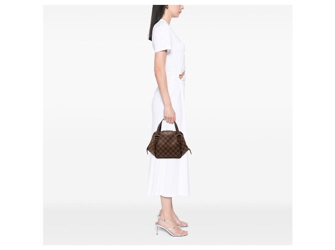 Borsa a mano Louis Vuitton Damier Ebene Belem PM Marrone - vista 7