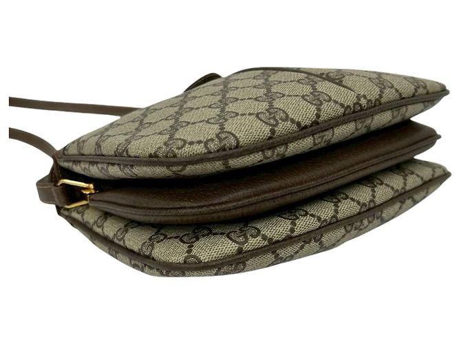 Borsa a tracolla Gucci GG Supreme Web marrone - vista 8