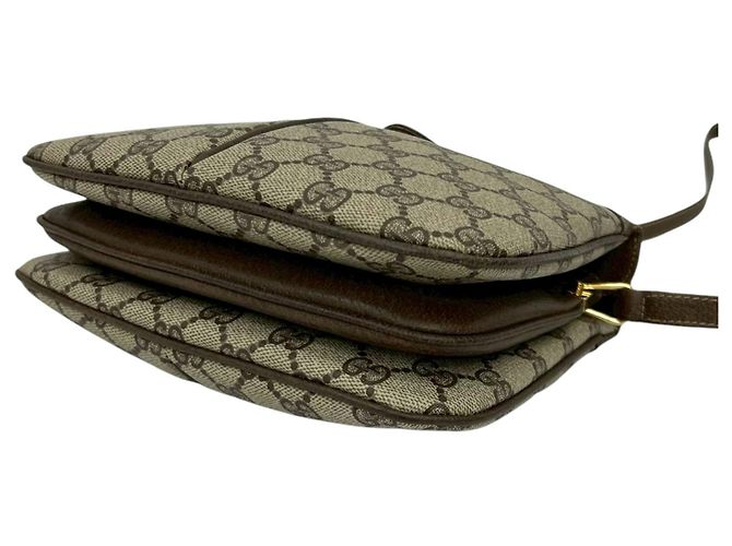 Borsa a tracolla Gucci GG Supreme Web marrone - vista 9
