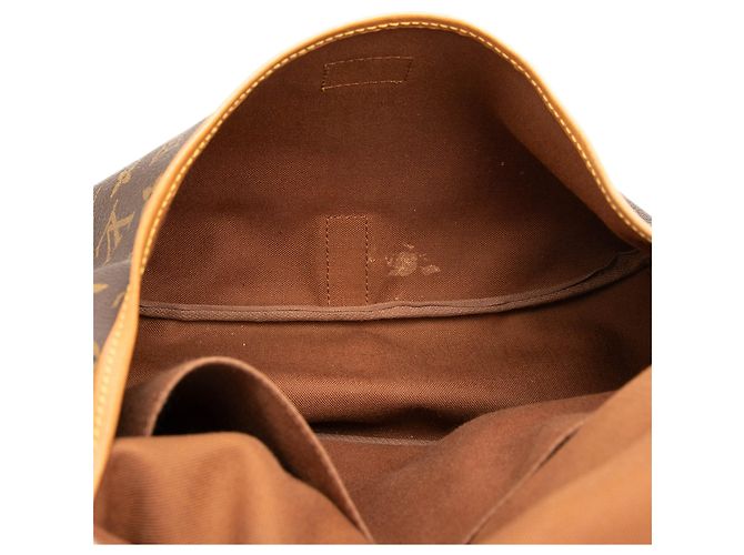 Borsa a tracolla Louis Vuitton Monogram Saumur 35 Marrone - vista 7