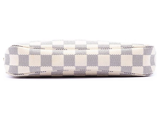 Louis Vuitton Damier Azur Pochette Accessoires Schultertasche Weiß - Ansicht 3