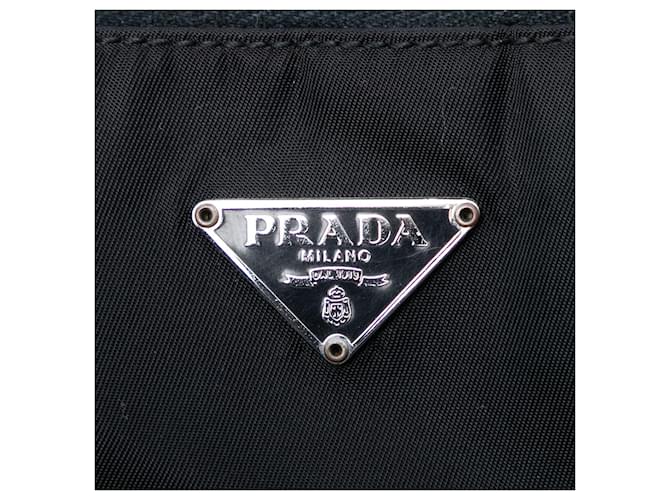 Borsa Tote Prada Tessuto Nera Nero - vista 5