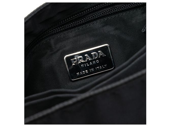 Borsa Prada Tessuto nera con manico in acrilico Nero - vista 5