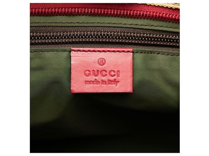 Borsa Gucci GG Canvas Web Tan Cammello - vista 5