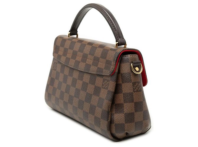 Borsa Louis Vuitton Damier Ebene Croisette Marrone - vista 2