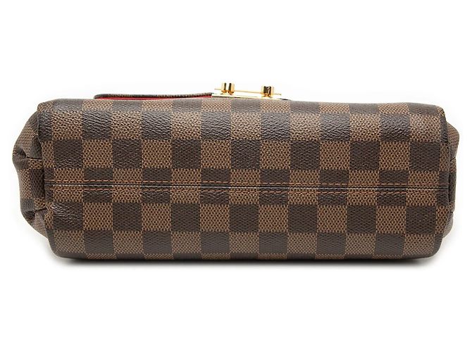 Borsa Louis Vuitton Damier Ebene Croisette Marrone - vista 3