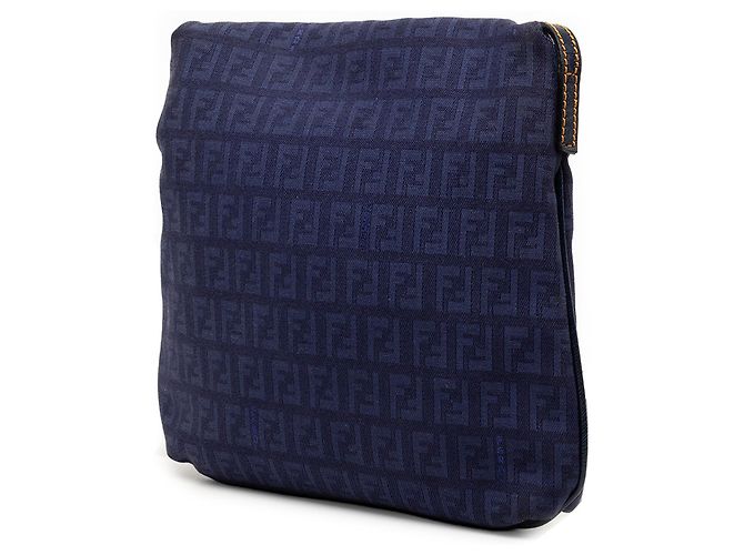 Borsa a tracolla Fendi Zucchino Canvas blu - vista 2