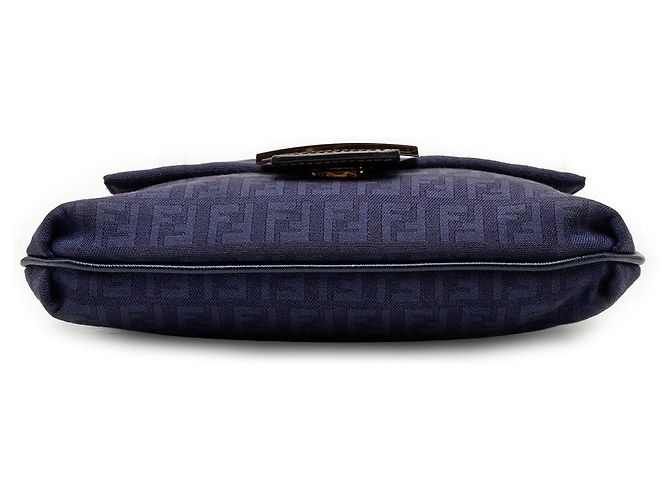 Borsa a tracolla Fendi Zucchino Canvas blu - vista 3