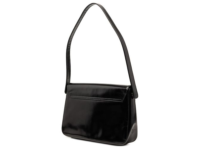 Borsa a tracolla con patta Prada in pelle Spazzolato nera Nero - vista 2