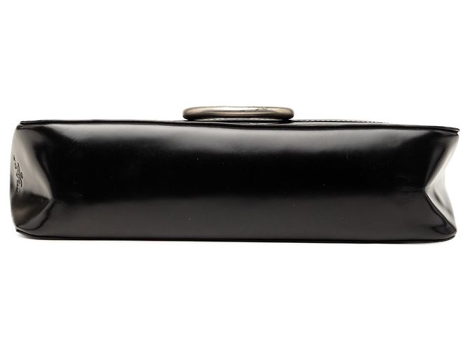 Borsa a tracolla con patta Prada in pelle Spazzolato nera Nero - vista 3