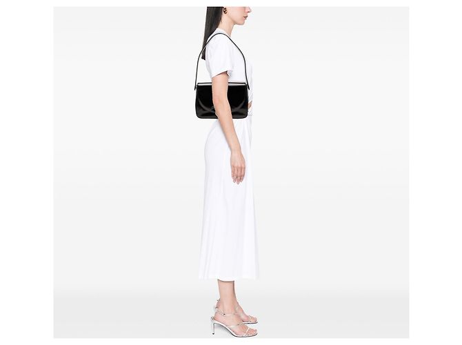 Borsa a tracolla con patta Prada in pelle Spazzolato nera Nero - vista 6