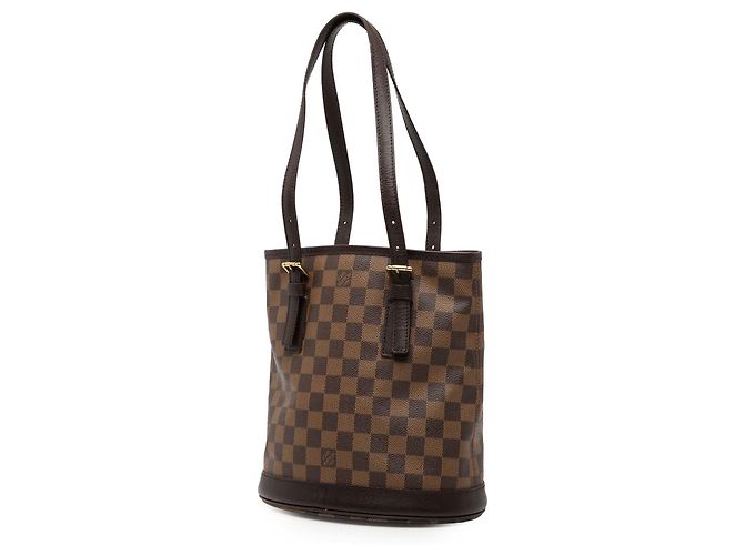Bucket Borsa a secchiello Louis Vuitton Damier Ebene Marais Marrone - vista 2