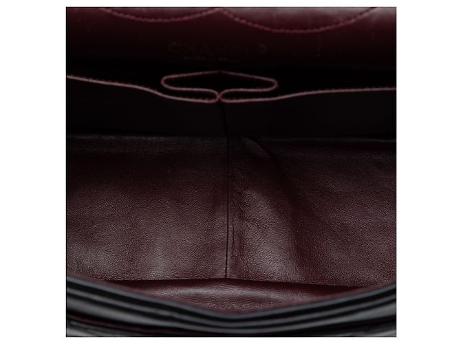 Bolsa de ombro Chanel Reissue 2.55 Double Flap 227 em couro de bezerro envelhecido matelassé preto - vista 4