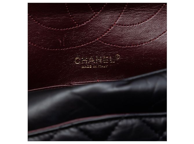 Bolsa de ombro Chanel Reissue 2.55 Double Flap 227 em couro de bezerro envelhecido matelassé preto - vista 5