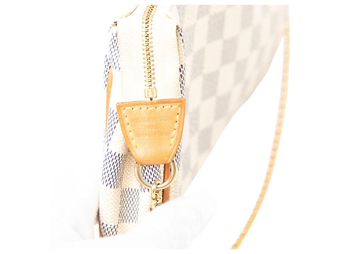 Borsa Louis Vuitton Damier Azur Eva Satchel Bianca Bianco - vista 6