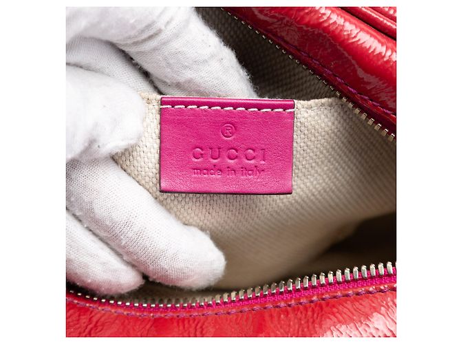 Borsa a tracolla Gucci Soho Disco in vernice rosa - vista 5