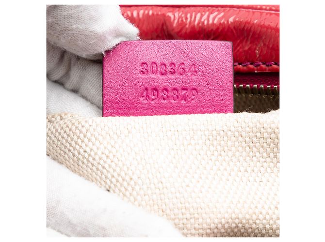 Borsa a tracolla Gucci Soho Disco in vernice rosa - vista 6