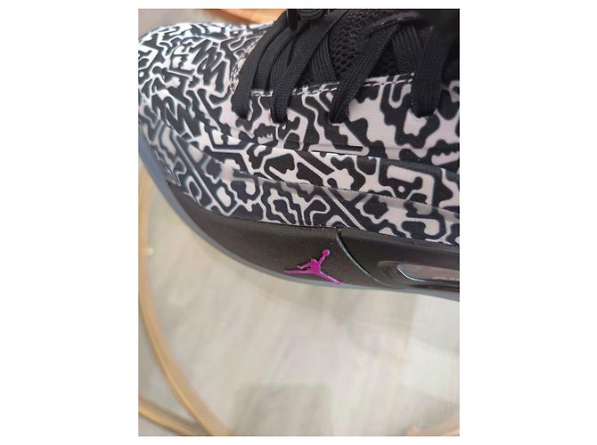 Autre Marque Sapatilhas Jordan Zion 4 Preto Branco Roxo - vista 4