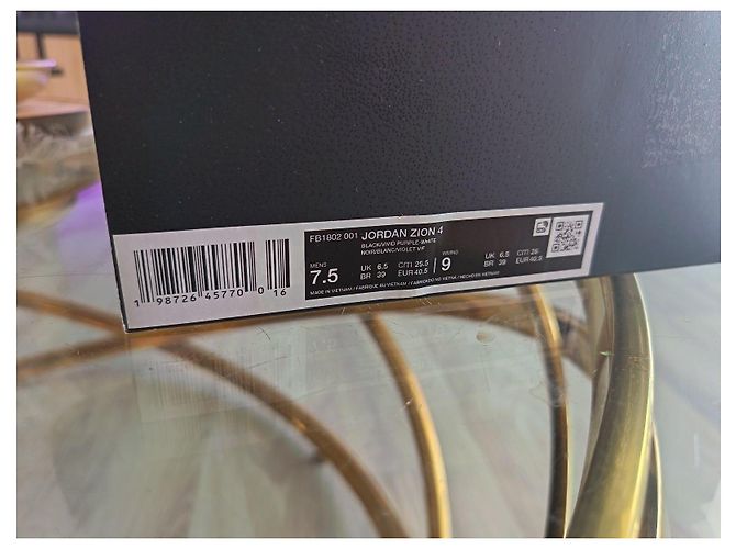 Autre Marque Sapatilhas Jordan Zion 4 Preto Branco Roxo - vista 8