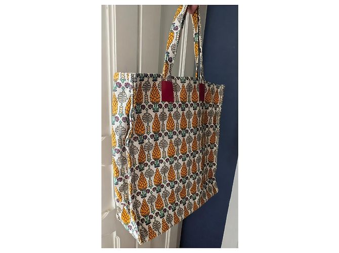 Borsa Tote Gucci Firenze 1921 - Design Pigna Rosso Beige Verde Giallo - vista 16