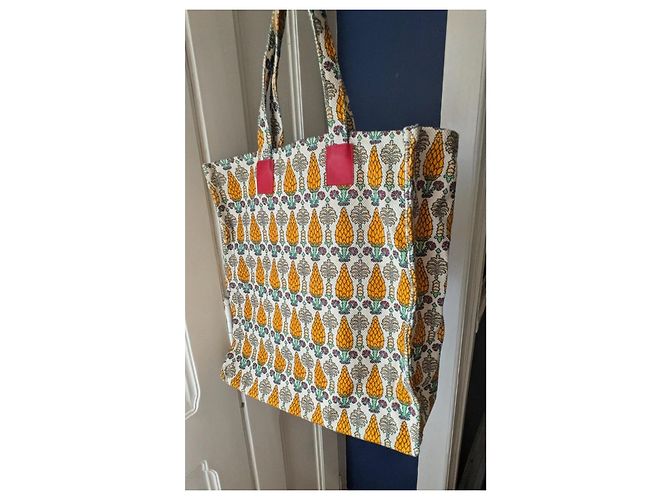 Borsa Tote Gucci Firenze 1921 - Design Pigna Rosso Beige Verde Giallo - vista 17