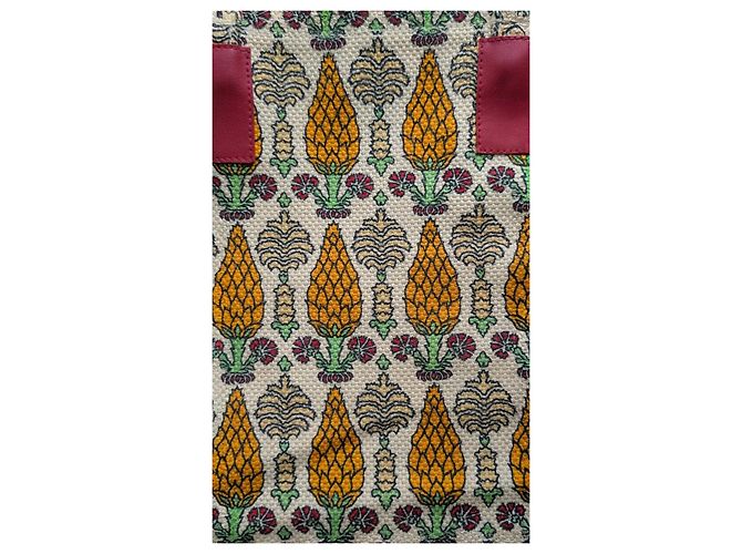 Borsa Tote Gucci Firenze 1921 - Design Pigna Rosso Beige Verde Giallo - vista 18