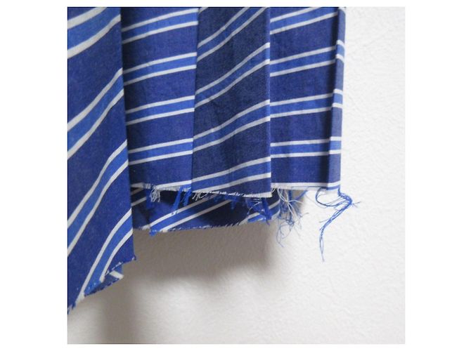 Falda plisada de popelina de algodón sacai Azul - vista 5