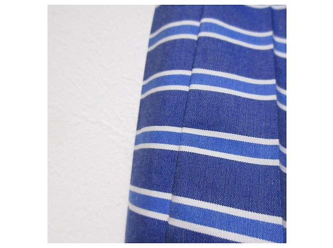 Falda plisada de popelina de algodón sacai Azul - vista 8