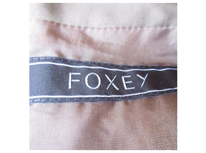 Autre Marque Falda trapecio de tweed de seda y lana FOXEY Castaño - vista 3