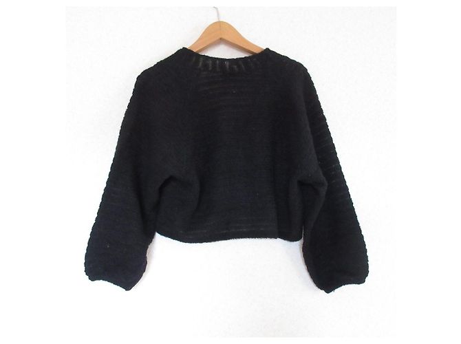Autre Marque DAKS kurzer Strickcardigan Schwarz - Ansicht 2