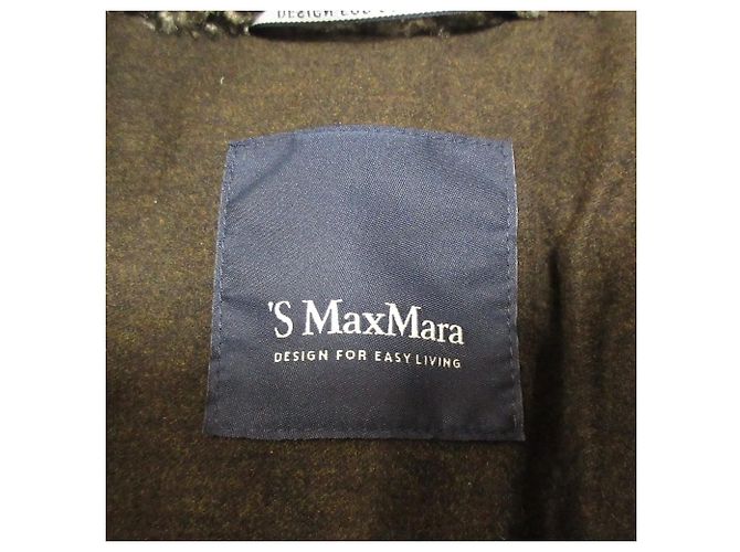 Abrigo de terciopelo y piel sintética Astrachan S Max Mara Castaño - vista 9