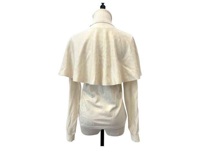 Autre Marque EPOCA 2way Strickware aus superfeiner Wolle Weiß Aus weiß - Ansicht 3