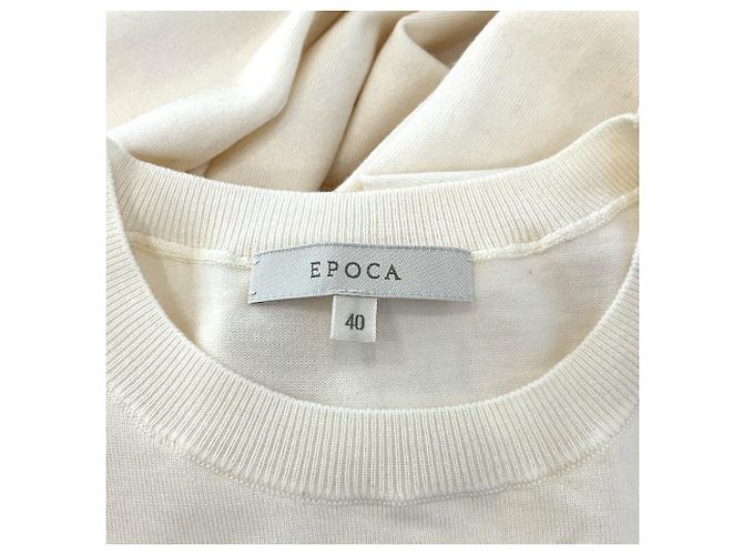 Autre Marque EPOCA 2way Strickware aus superfeiner Wolle Weiß Aus weiß - Ansicht 4