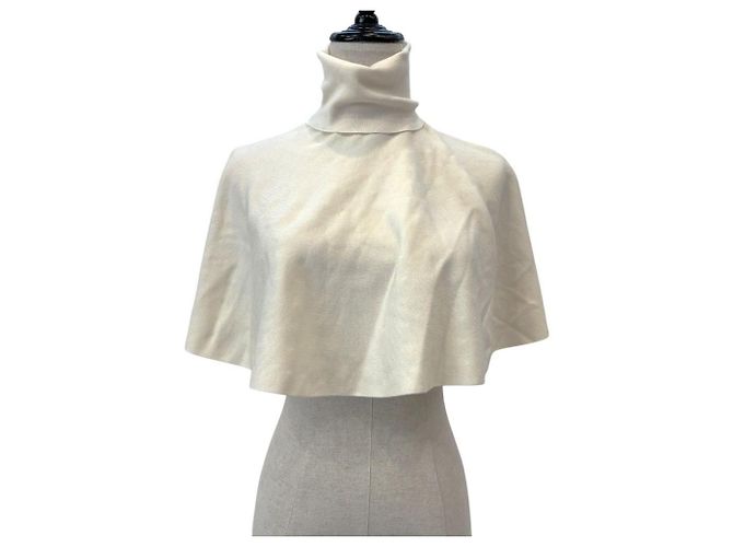 Autre Marque EPOCA 2way Strickware aus superfeiner Wolle Weiß Aus weiß - Ansicht 7
