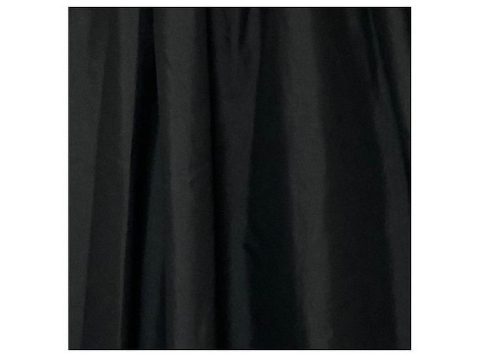Autre Marque Falda Larga Fruncida Tiara Negro - vista 3