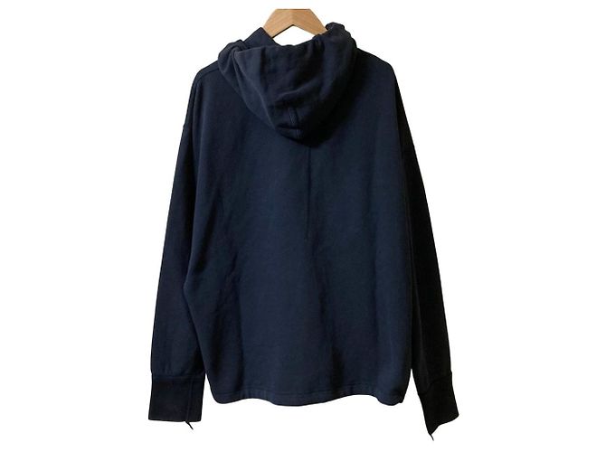 Autre Marque BLAMINK Kapuzenpullover aus Baumwolle mit Reißverschluss Blau - Ansicht 2