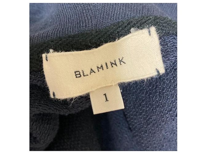 Autre Marque BLAMINK Kapuzenpullover aus Baumwolle mit Reißverschluss Blau - Ansicht 7