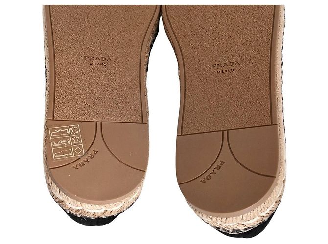 Scarpe basse espadrilles in camoscio Prada Nero - vista 14