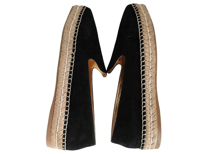 Scarpe basse espadrilles in camoscio Prada Nero - vista 7